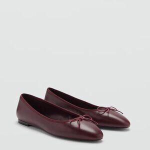 Mango Women's Deep Burgundy Loafers